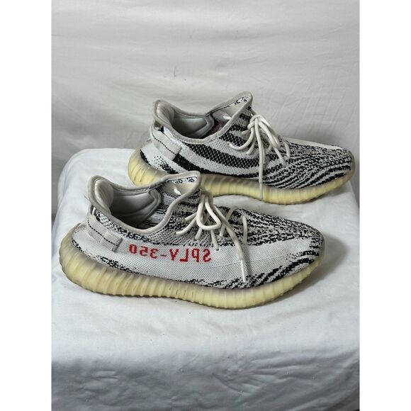 Adidas Yeezy 350 V2 Zebra CP9654 White Black Red Sneakers Men\'s Size 10 SPLY-350 main image 6